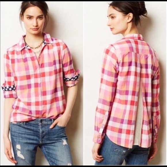 Anthropologie Tops - Anthropologie Isabelle Sinclair Plaid Button Up